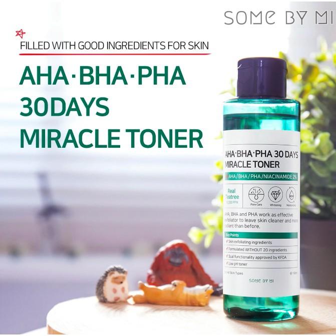 Nước Hoa Hồng Some By Mi AHA-BHA-PHA 30 Days Miracle Toner 150ml