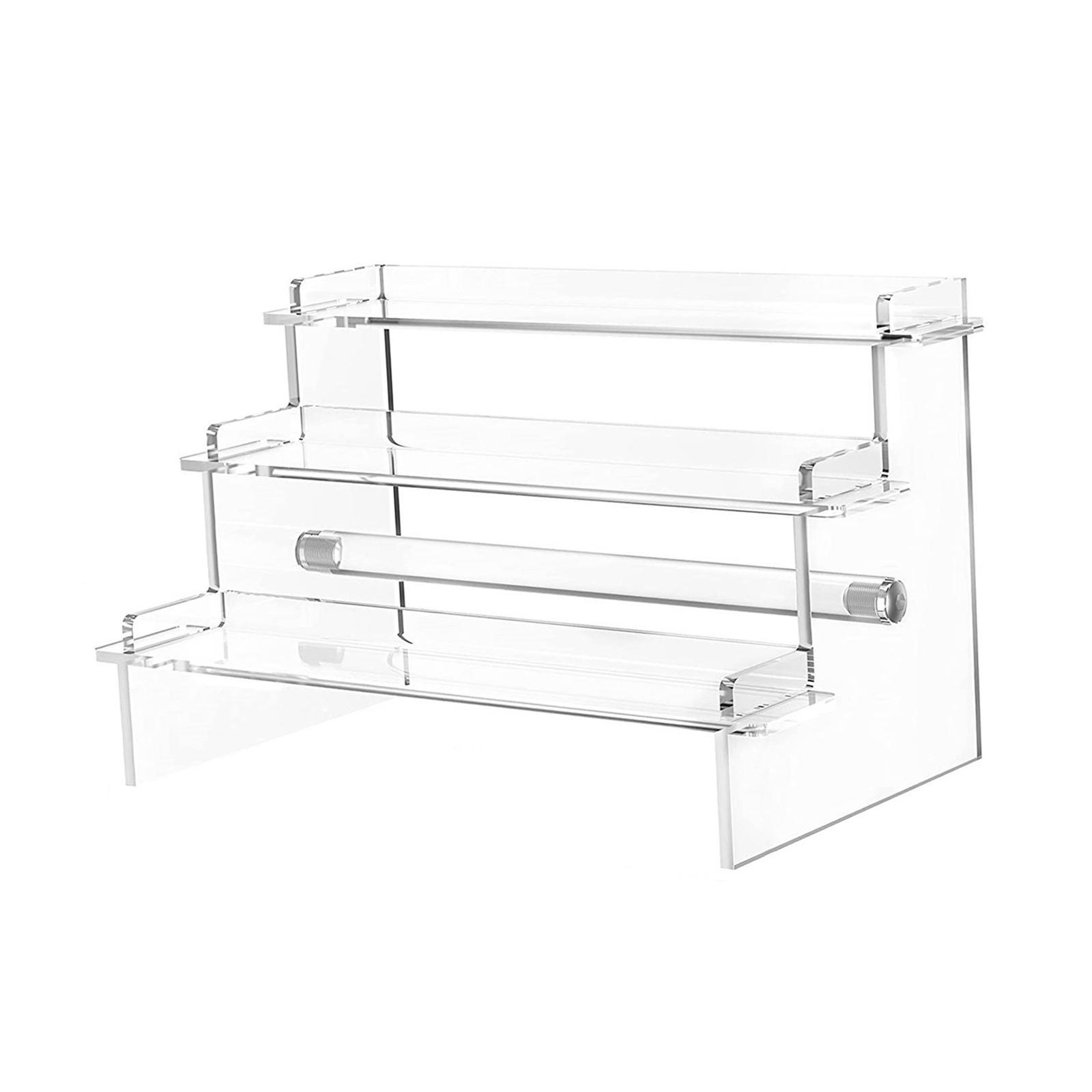 3 Tier Acrylic Display Riser Stand Dessert Cake Stand Multifunctional Sturdy Practical Jewellery Display Stand for Action Figure Toys Model