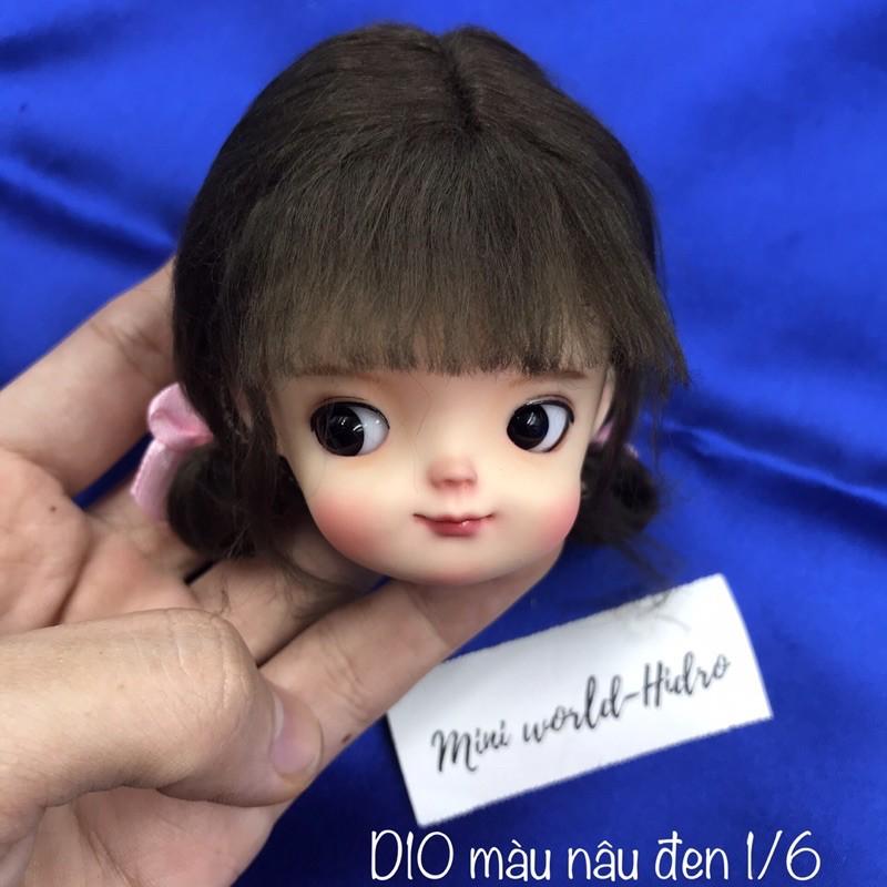 Wig len Tóc giả dành cho búp bê BJD Size 1/6 mong ming meng handmade