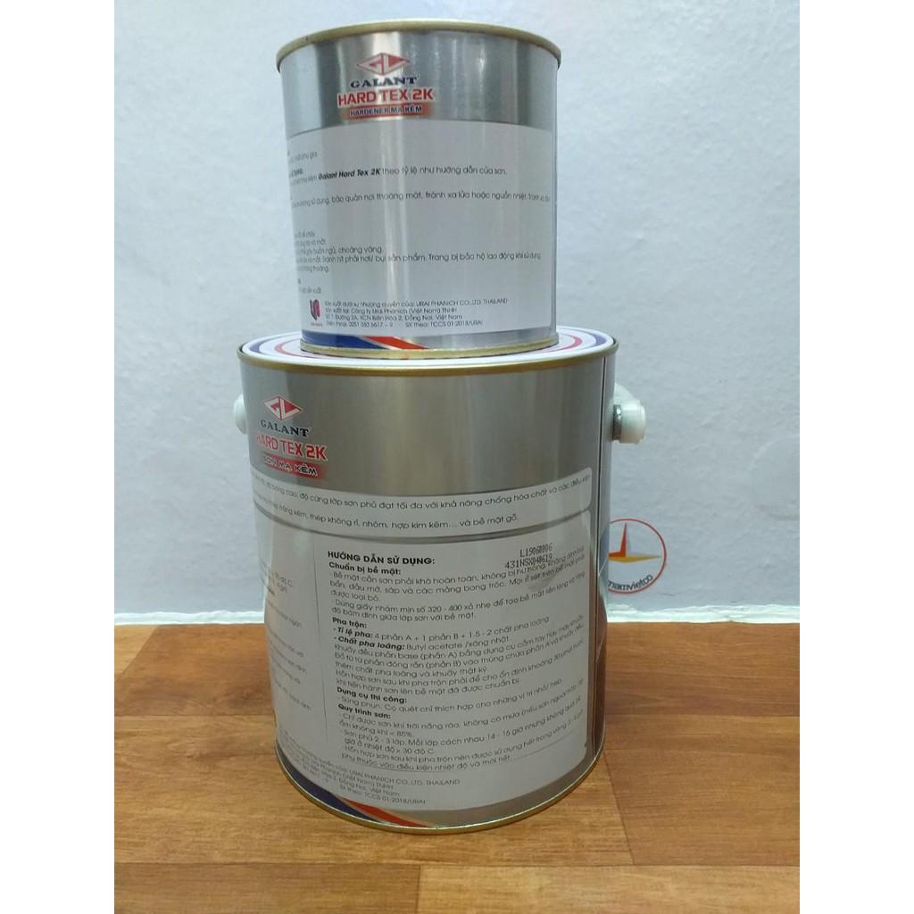 Sơn sắt kẽm Galant Hard tex 2k màu đen 410 (3.75L/Bộ)