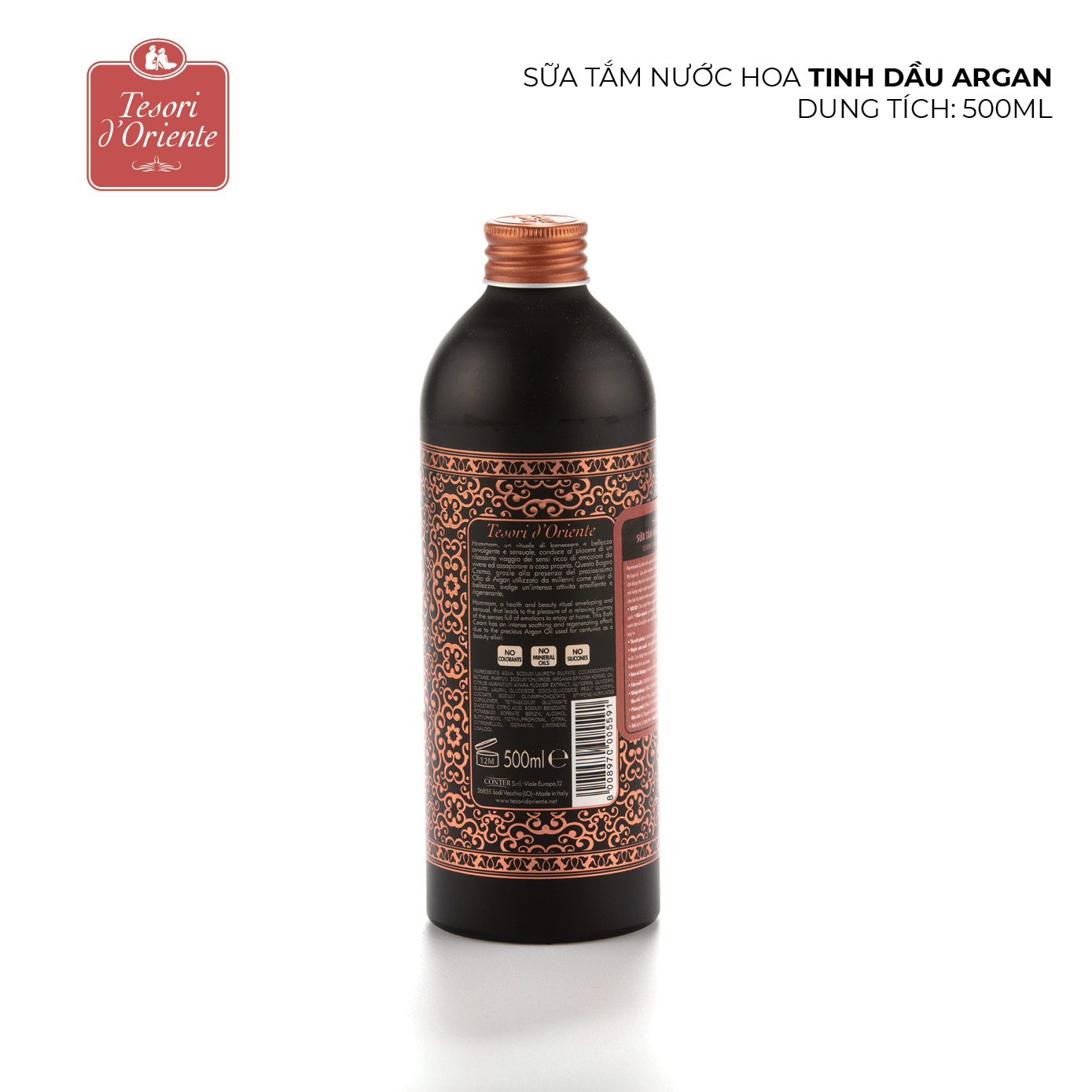 Sữa tắm Tesori d’Oriente Hammam 500ml hương nước hoa Ý