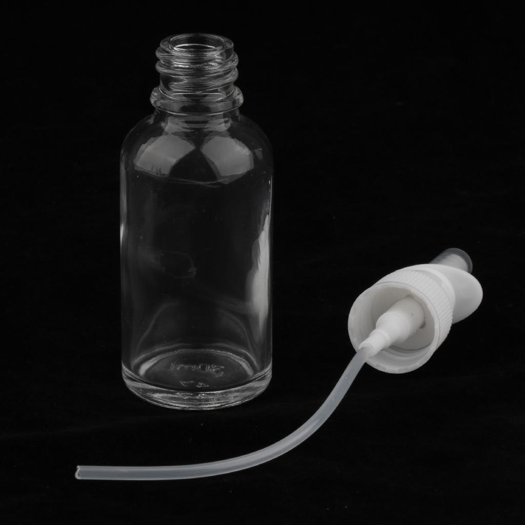 20 Pieces 30 Ml Empty Nasal Spray Bottle, Fine Glass Mist Bottle, Sterile Nasal Spray for on The Go Amber / Clear