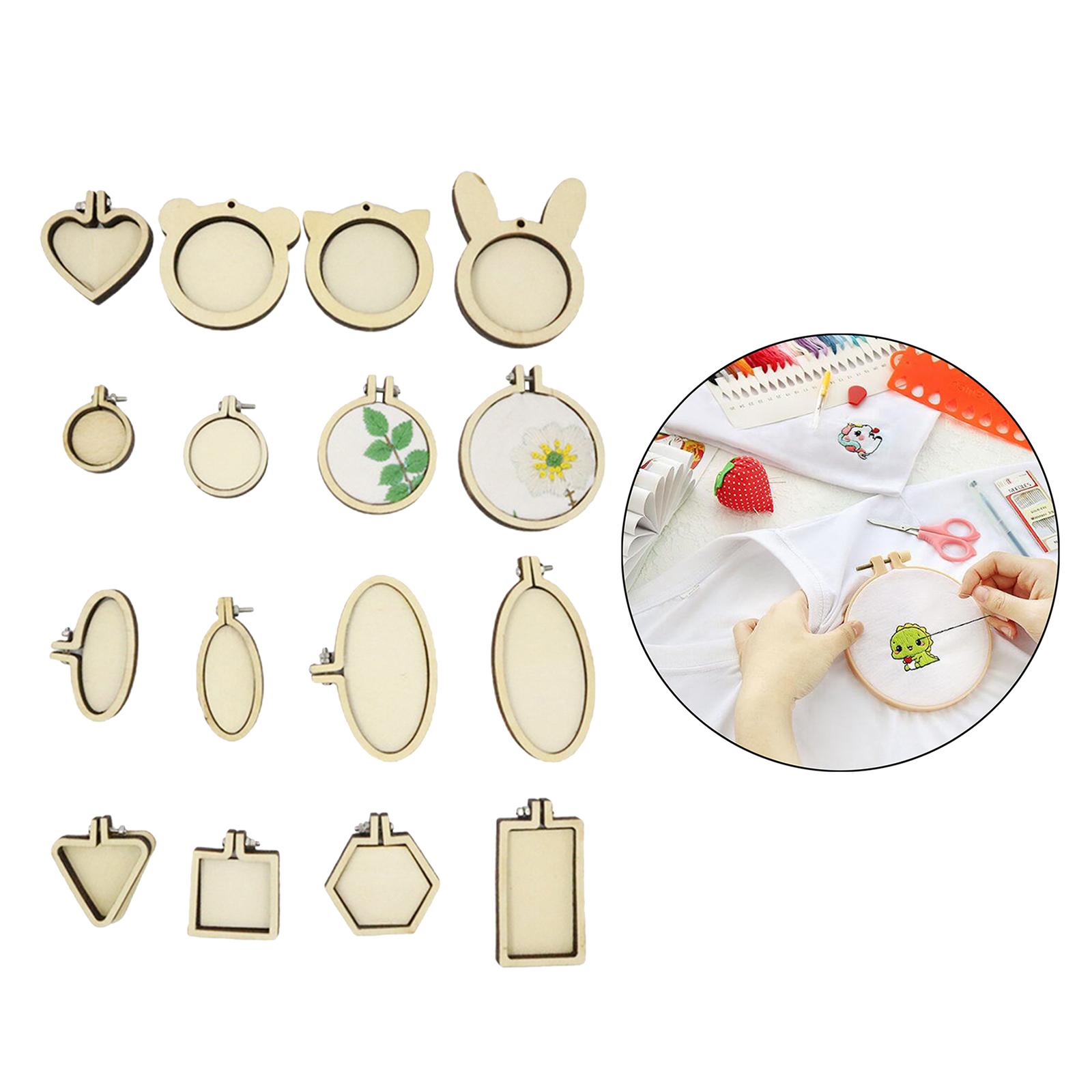 Exquisite Mini Embroidery Hoop Pendant Crossing Stitch Frame Necklace Favors