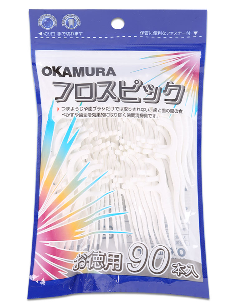 Combo 10 gói tăm chỉ kẽ răng cao cấp Nhật bản gói 90 chiếc - Okamura