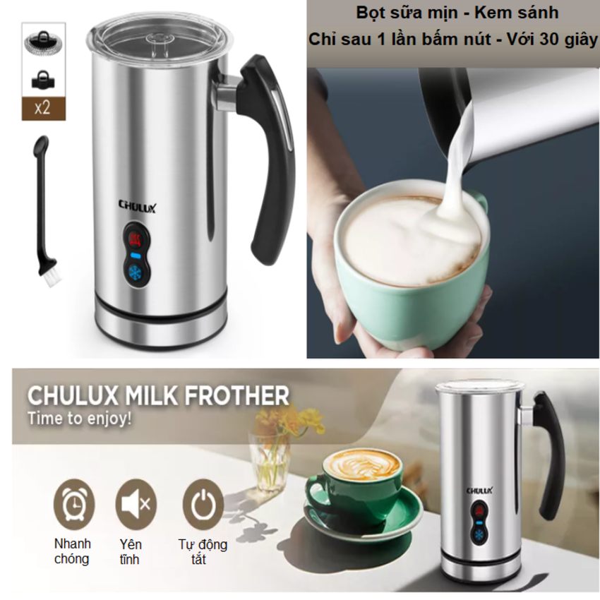Máy tạo bọt sữa thương hiệu Chulux QF-MF223BA 500W - HÀNG NHẬP KHẨU