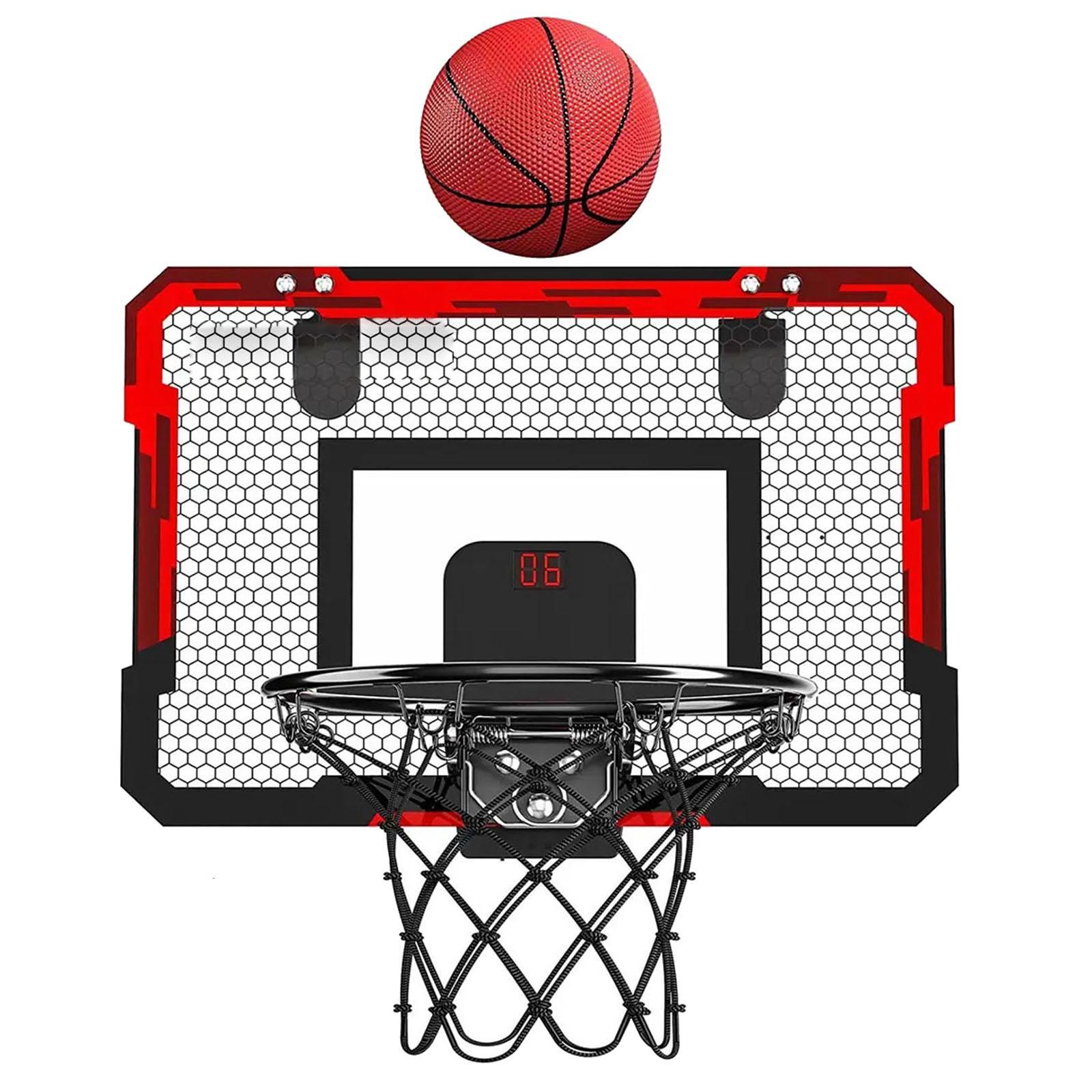 Mini Basketball Hoop Set Wall Mounted Portable Toy Door Game for Kids Adults