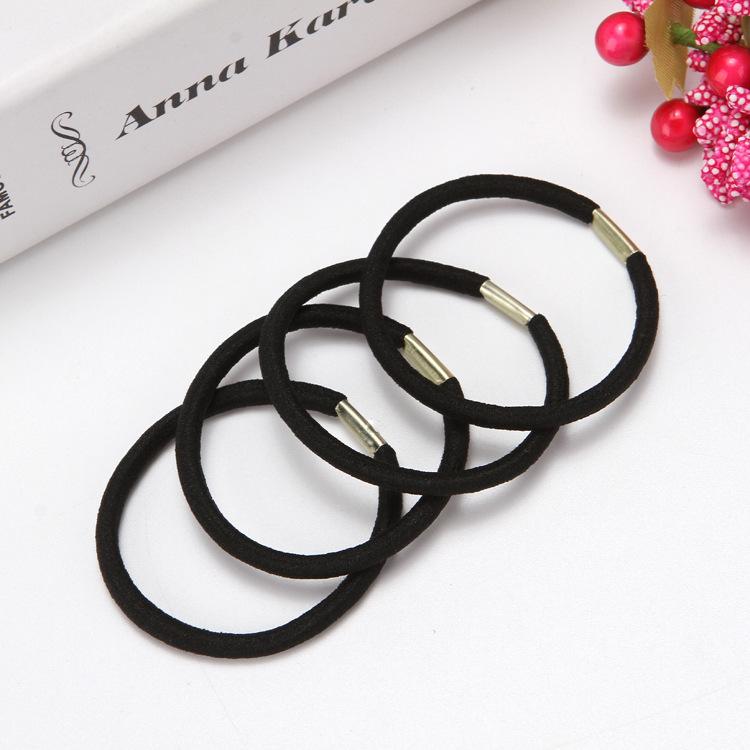 Combo 5 Dây Buộc Tóc, Thun Cột Tóc Đen Trơn Đơn Giản Tinh Tế SC18