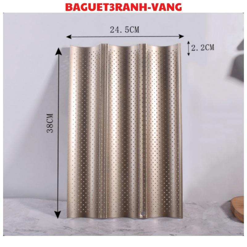 Khay Nướng Bánh Mì Baguette 3 Rãnh Dụng Cụ Làm Bánh Chống Dính - BAGUET3RANH