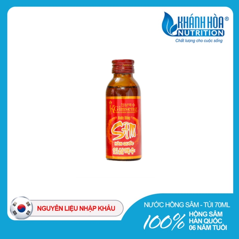 Nước Hồng Sâm Hàn Quốc KGINSENG 100% - Thực Phẩm Bổ Sung Dinh Dưỡng - Lọ 100ml