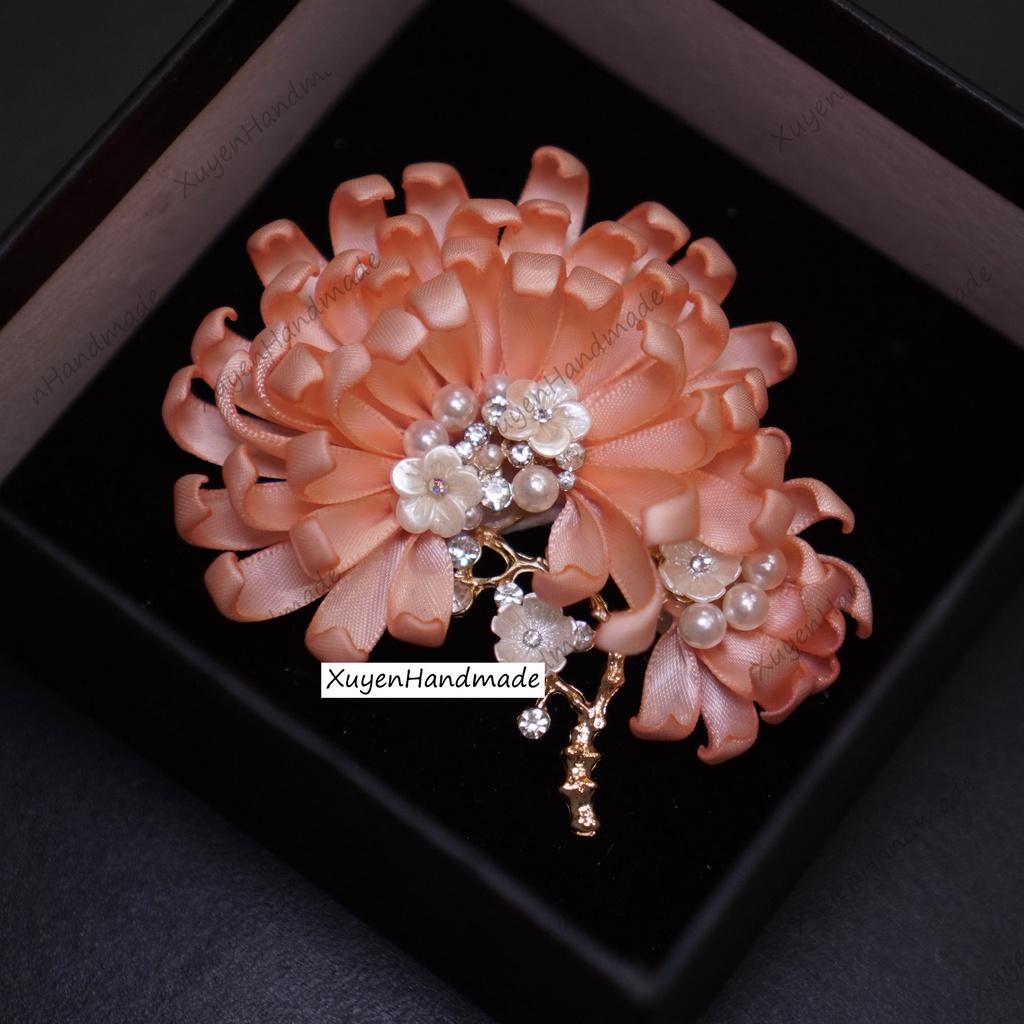 Hoa Cúc Đôi Handmade Cài Áo Cao Cấp