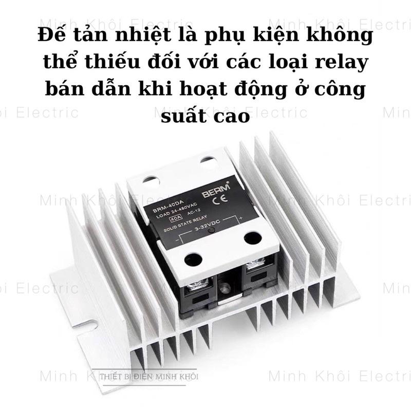 Đế nhôm tản nhiệt SSR rơ le bán dẫn solid, đế tản nhiệt nhôm relay rắn solid ssr đủ kích thước,relay bán dẫn