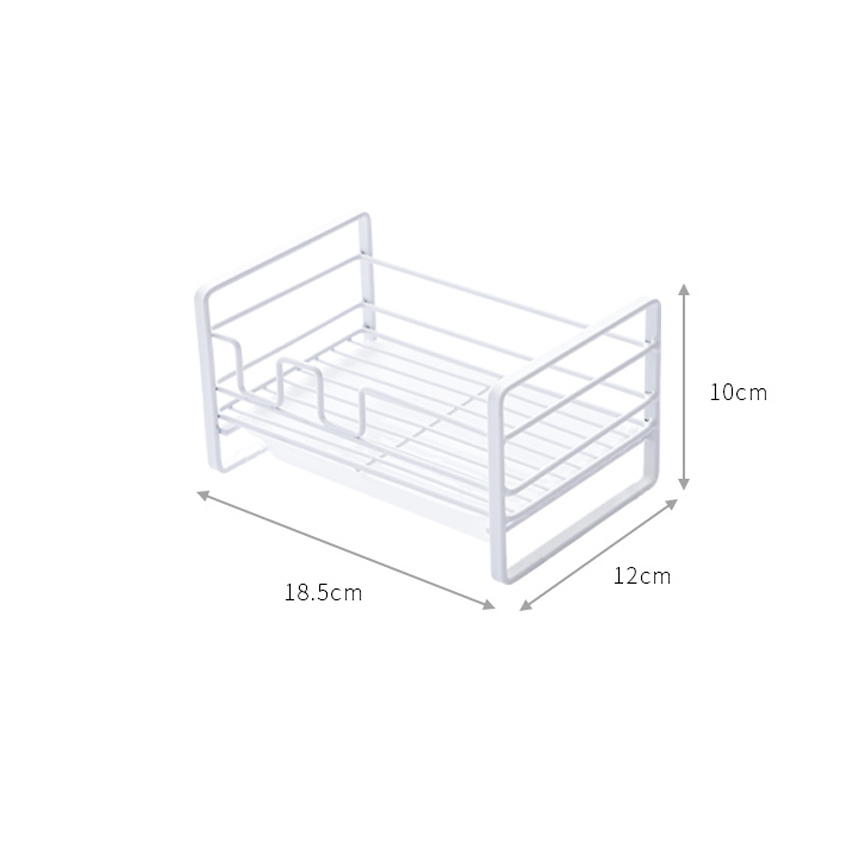 Kệ để đồ rửa chén bát bằng thép dày sơn tĩnh điện cứng chắc đa năng có khay hứng nước giá phơi miếng giẻ bọt biển đựng nước rửa chén đồ gia dụng nhà bếp