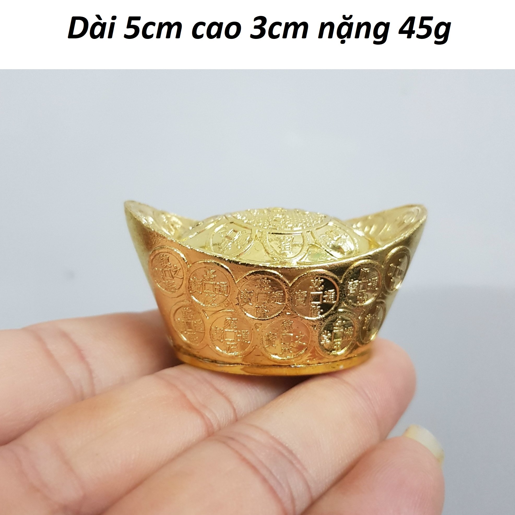 Thỏi vàng bằng đồng vàng kt 5x3cm