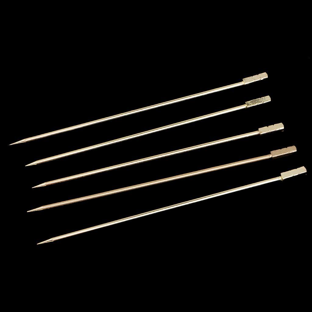 2-4pack 5Pcs/set Stainless steel Cocktail Picks Cocktail Fruit Sticks Bar Tools