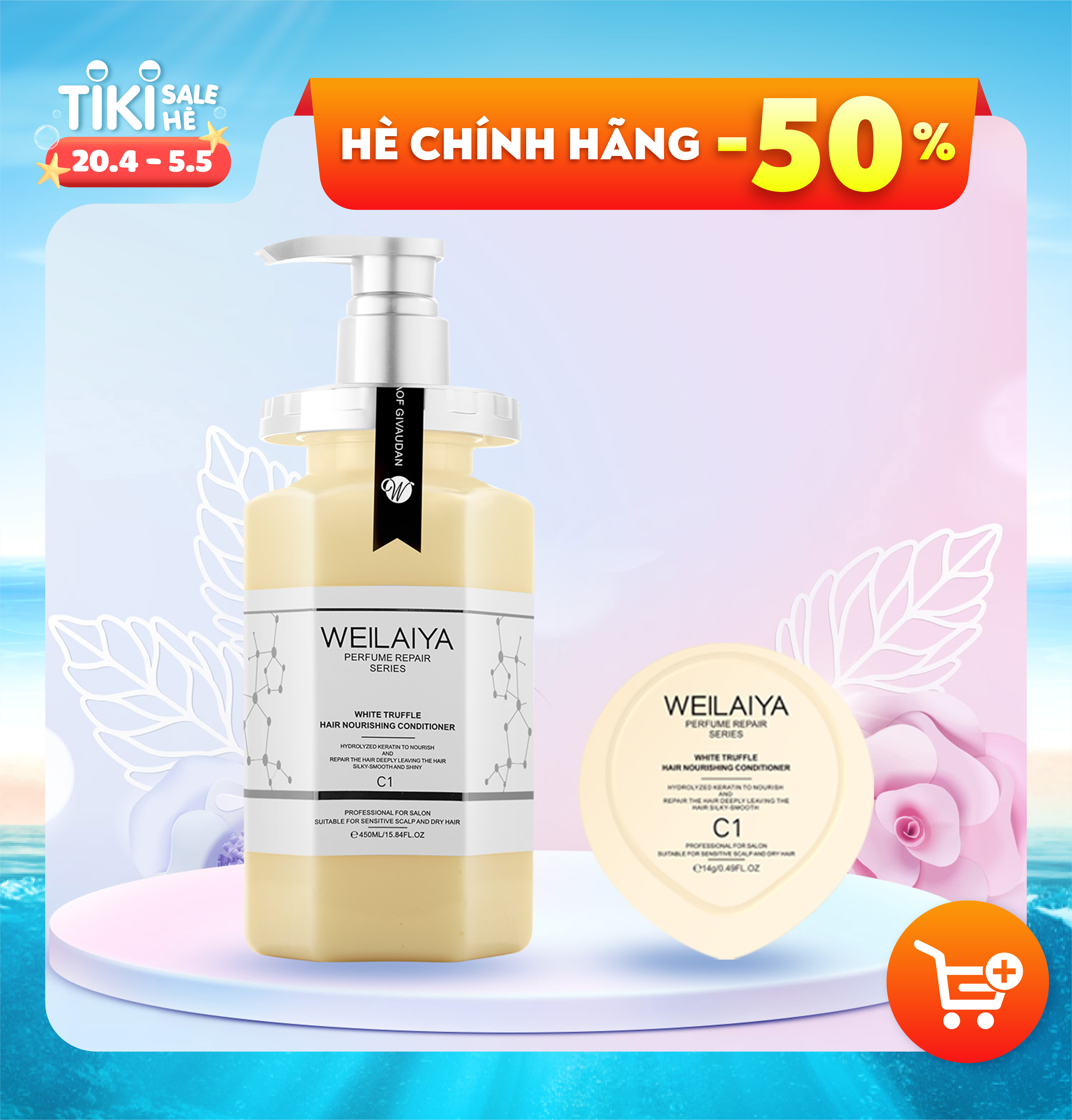 Dầu xả phục hồi đa tầng nấm truffle Weilaiya White Truffle Hair Nourishing Conditioner 450ml