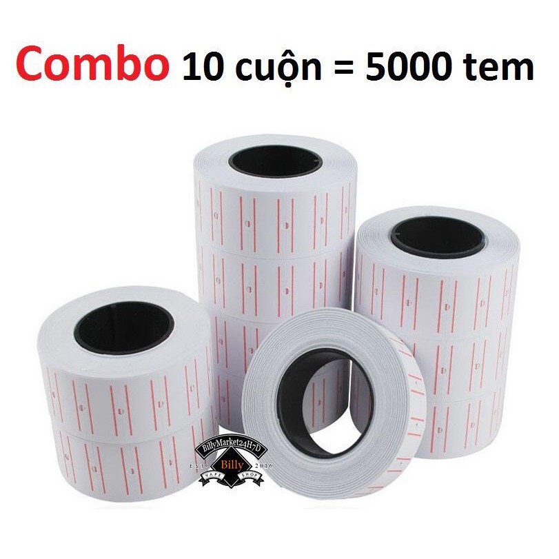 Combo 10 Cuộn Giấy Dán Giá Tiền Sản Phẩm Loại Dày