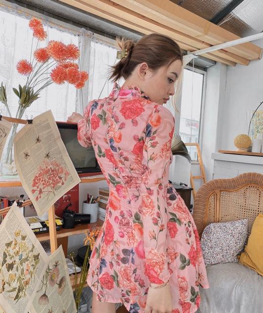 Váy cột cổ tay dài Farah
