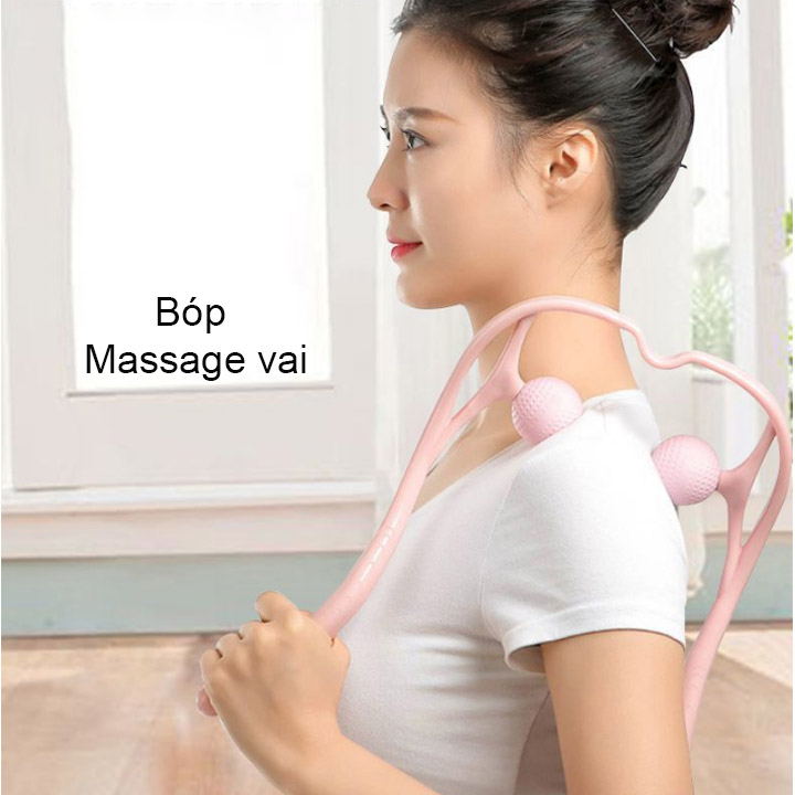 Dụng cụ bóp massage cổ vai gáy bằng tay, làm bằng nhựa PP-TPR mềm, dẻo