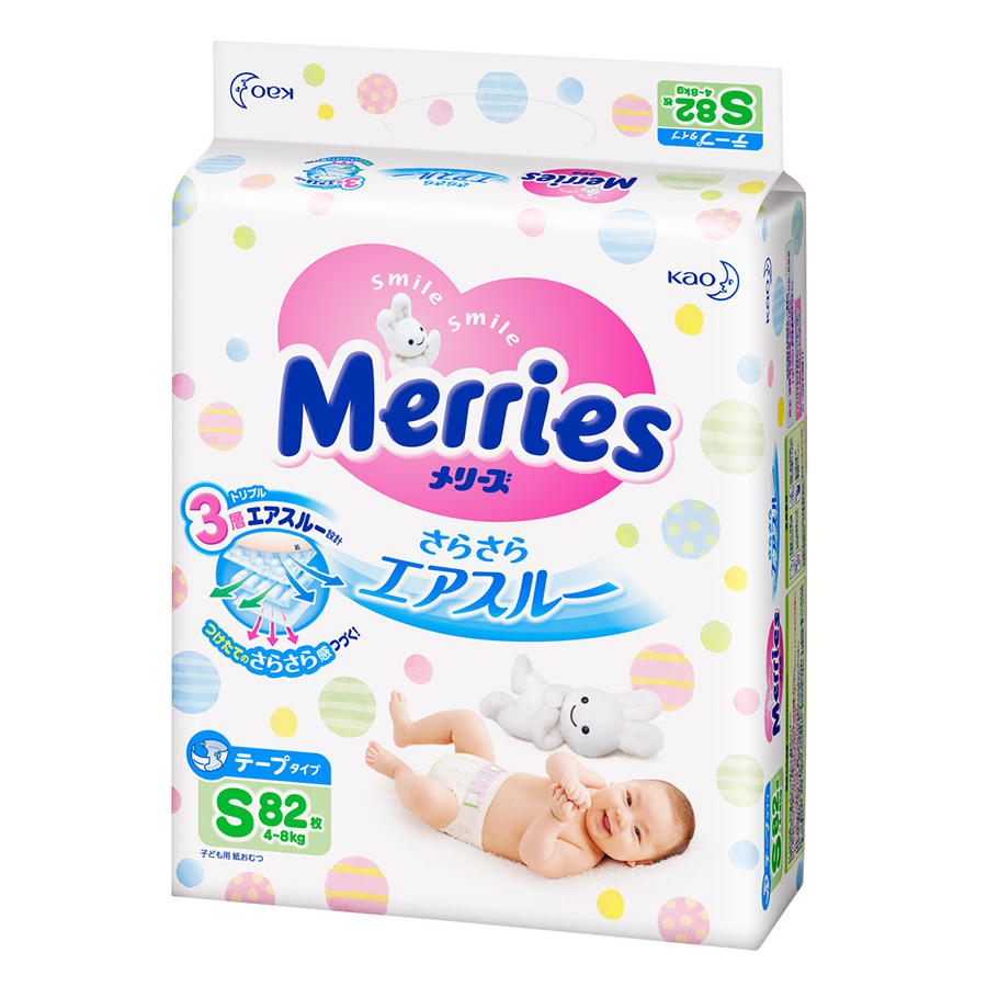 Tã Dán Merries S 82 (82 Miếng)