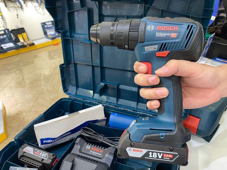 MÁY KHOAN VẶN VÍT ĐỘNG LỰC DÙNG PIN 18V BOSCH GSB 18V-50 -HÀNG CHÍNH HÃNG