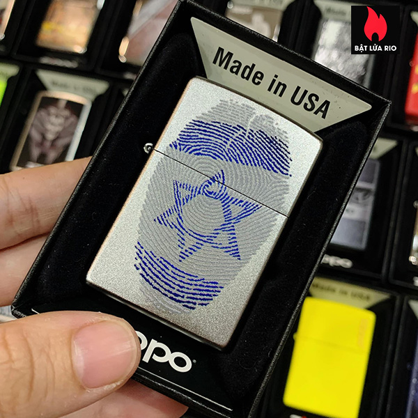Bật Lửa Zippo 205 Israel Fingerprint Satin