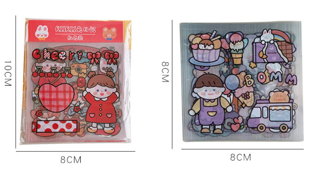 Hình dán sticker trang trí 20 tấm cute xinh dán sách vở phụ kiện chất lượng giá rẻ tặng quà học sinh