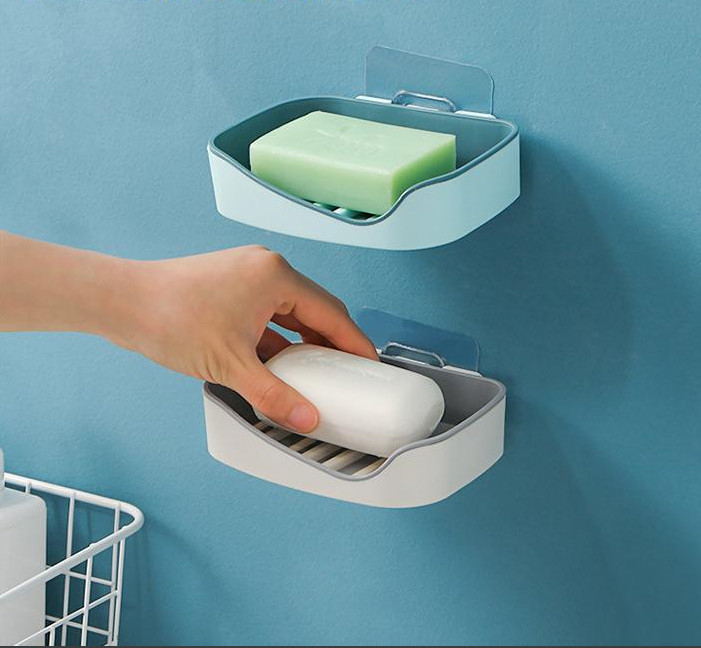 Hộp đựng xà phòng có khay hứng kèm nắp nhiều màu, giao màu ngẫu nhiên