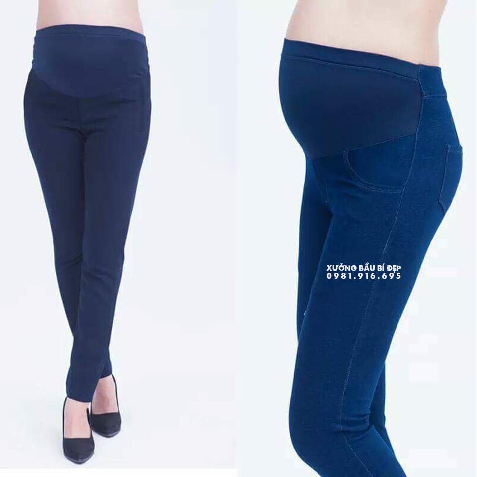 QUẦN BẦU GIẢ JEAN - LEGGING BẦU JEAN