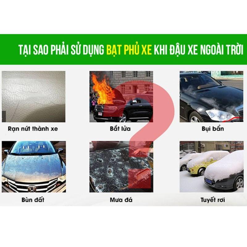 Bạt phủ ô tô 4 5 7 chỗ chống nắng nóng mưa 3 lớp cao cấp
