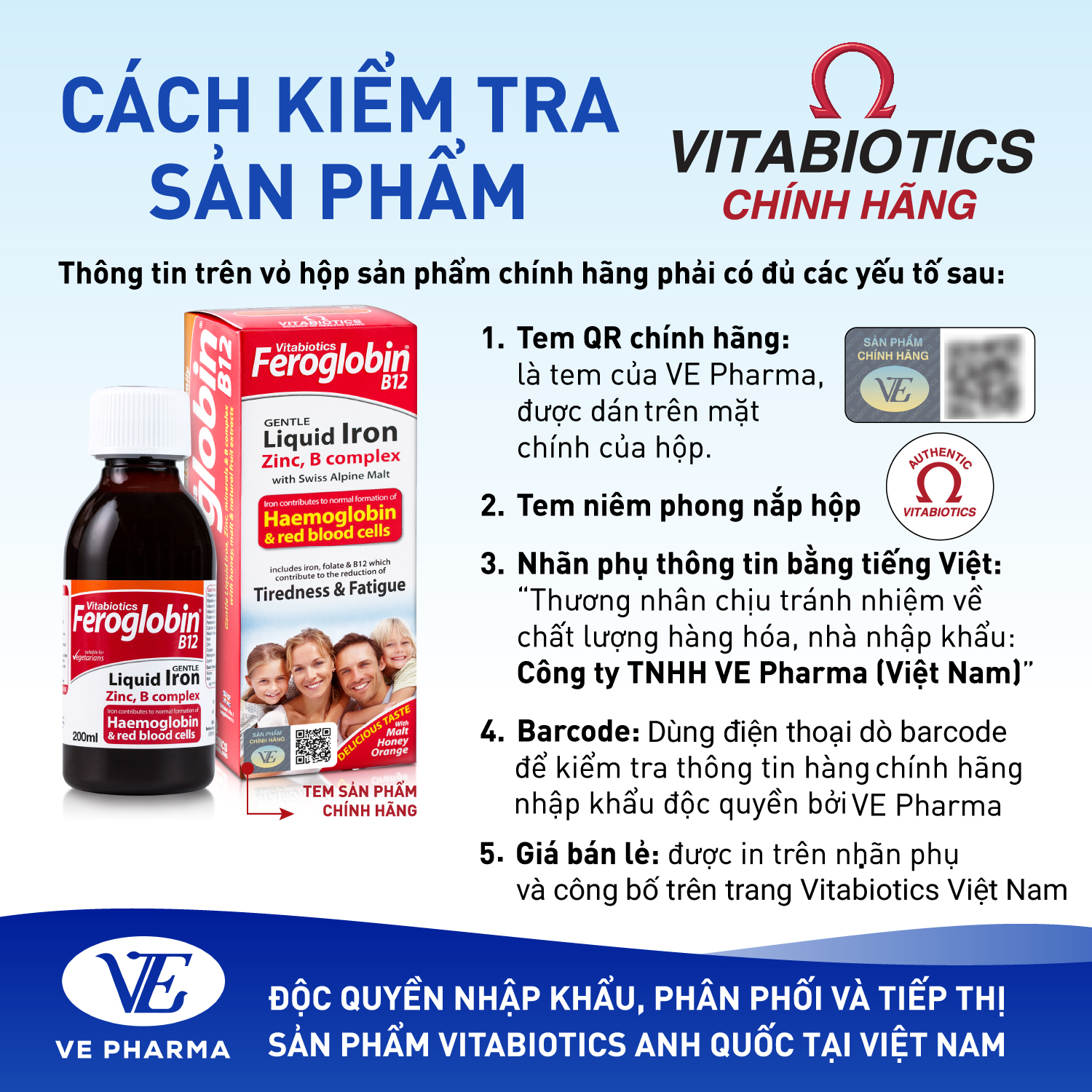 Bộ Sản Phẩm Vitabiotics Cho Bé OSTEOCARE Chắc Khỏe Xương 200ML Và FEROGLOBIN B12 Bổ Sung Sắt 200ML