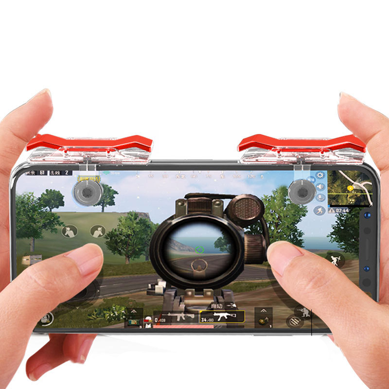 Bộ 2 Nút Chơi Game Pubg Mobile, Ros, Cf Dòng E9 Trong Suốt (Đỏ Hoặc Bạc)