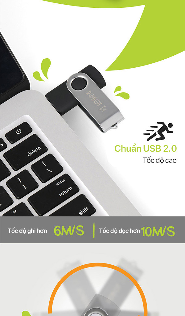 USB - ROBOT RF108 (8GB)/RF116 (16GB) - Hàng Chính Hãng