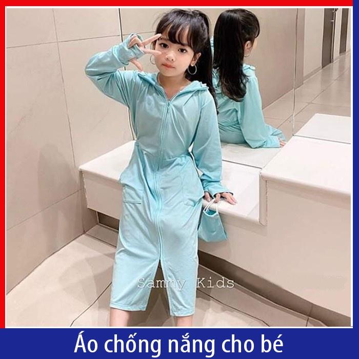 Áo chống nắng DÁNG DÀI TÚI CUỘN CHE NẮNG TOÀN THÂN cho BÉ