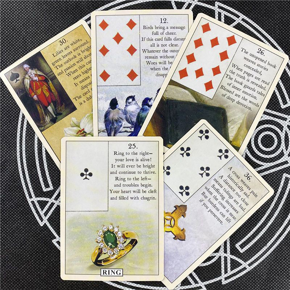 Bài Lenormand Blue Bird Óng Ánh Tặng Đá Thanh Tẩy