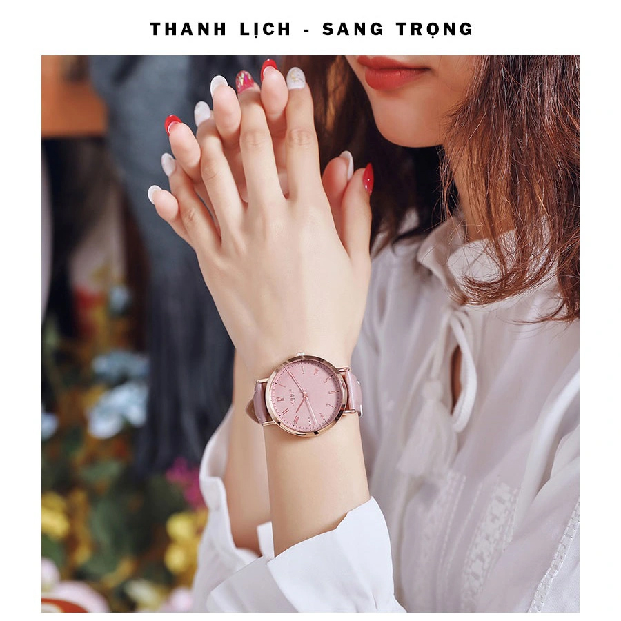 Đồng Hồ Nữ JA-1017 Julius Hàn Quốc Dây Da