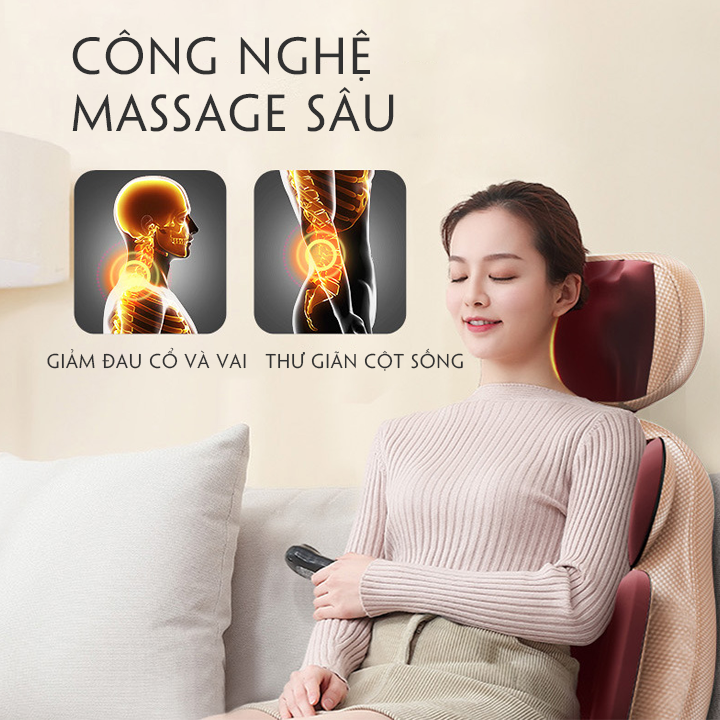 Ghế massage toàn thân hồng ngoại cao cấp massage 16 chức năng xoa bóp matxa 5 vùng