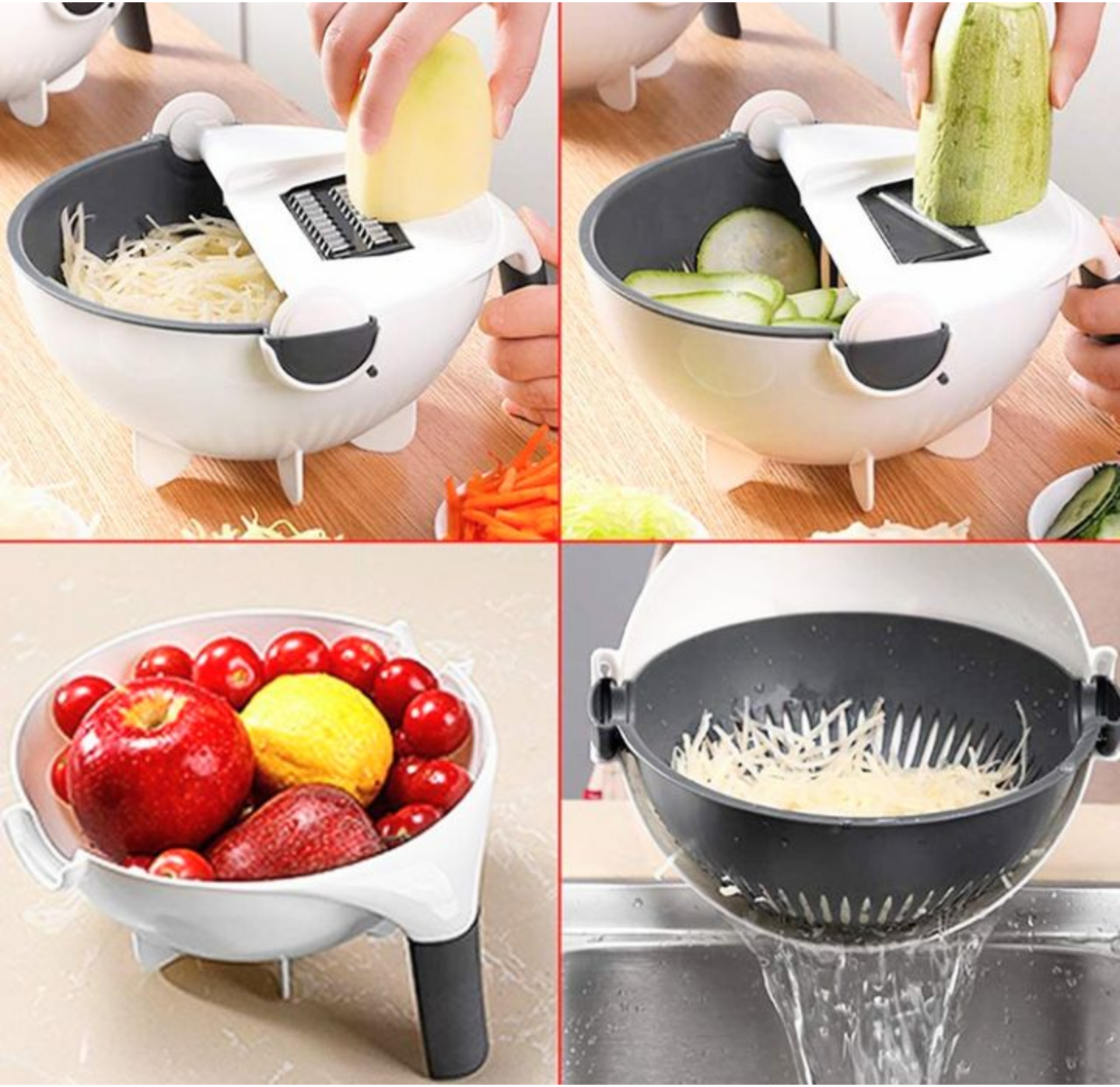BỘ DỤNG CỤ NẠO BÀO GỌT SẮT RAU CỦ QUẢ ĐA NĂNG KIÊM CHẬU RỔ TIỆN DỤNG MẪU MỚI HÀNG CHUẨN GIÁ RẺ