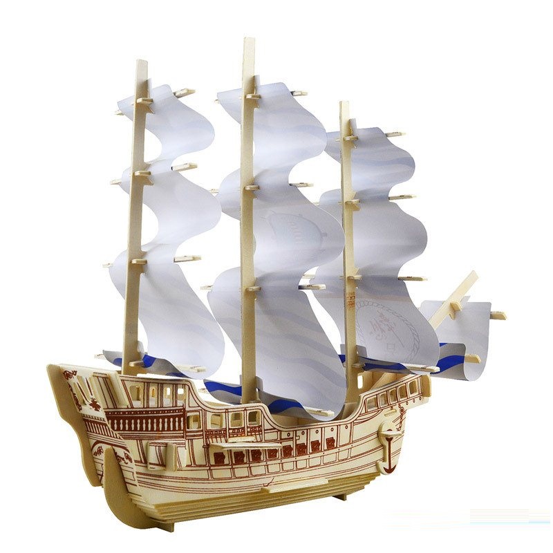 Đồ chơi lắp ráp gỗ 3D Mô hình Thuyền buồm Dream Ship WP-204