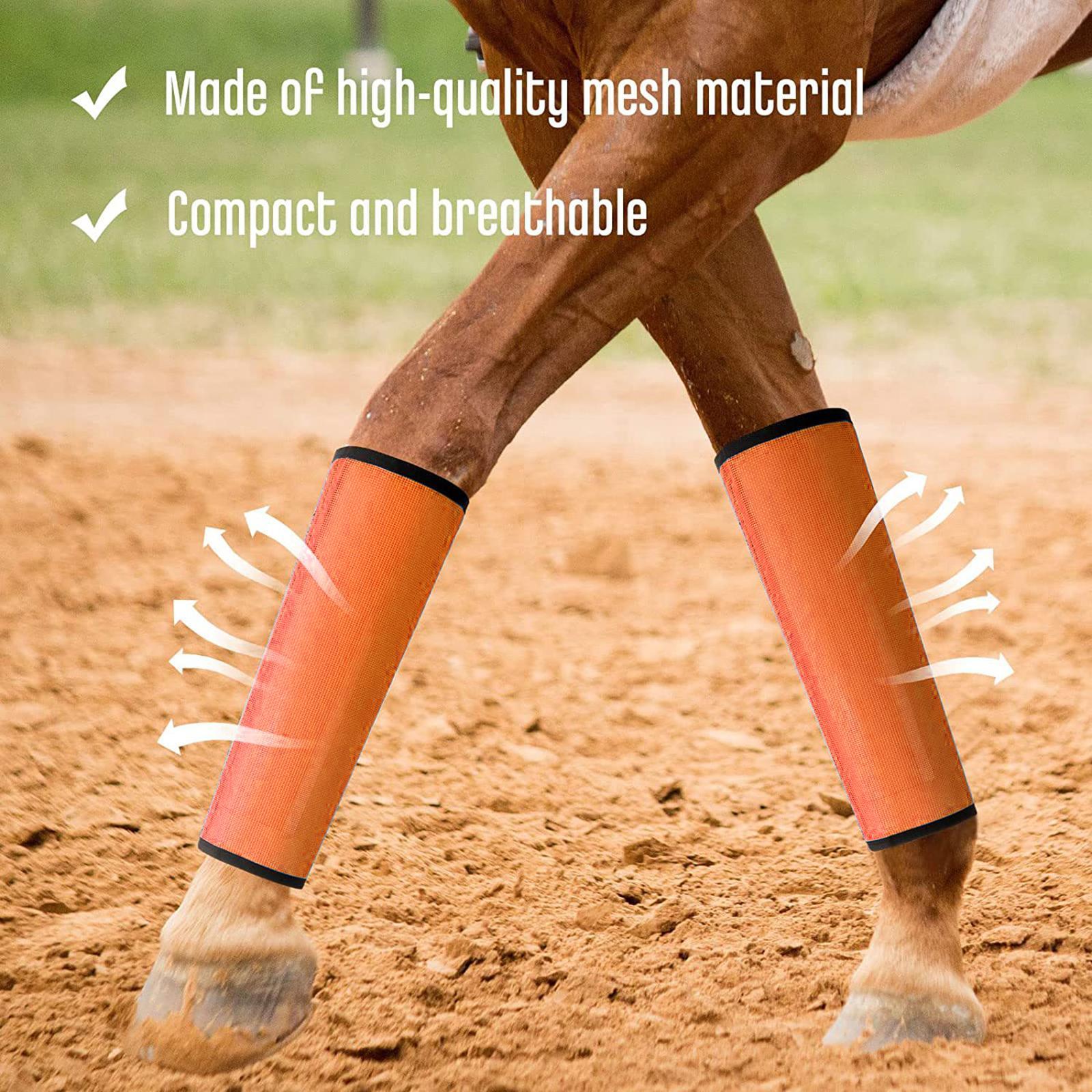 4Pcs Horse Mesh Fly Boots Fly Leggings for Preventing Flies Bites