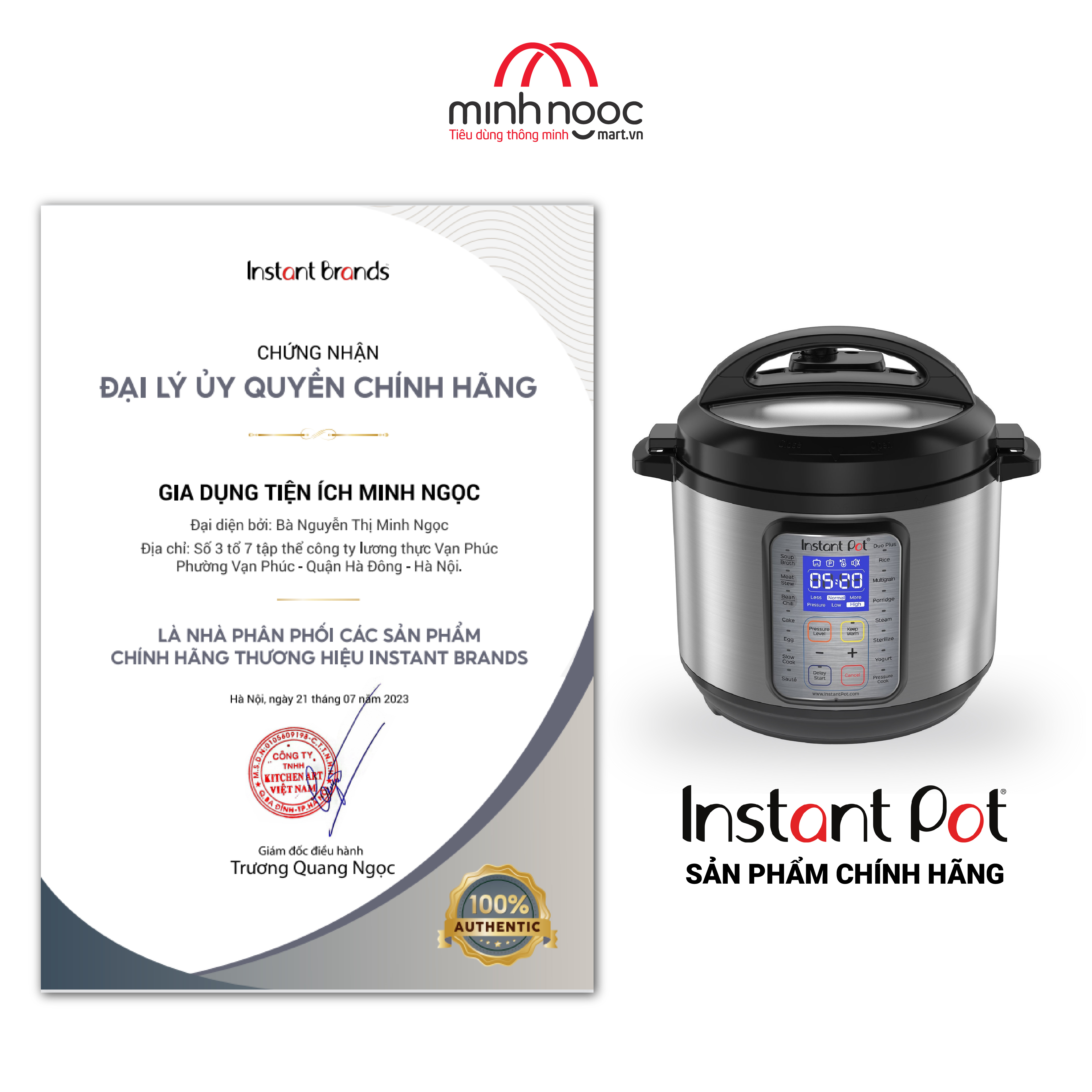 [ Hàng chính hãng Instant Pot ] Nồi áp suất điện Đa Năng Instant Pot Duo Plus, Dung tích 5.7 lít, 9 in 1