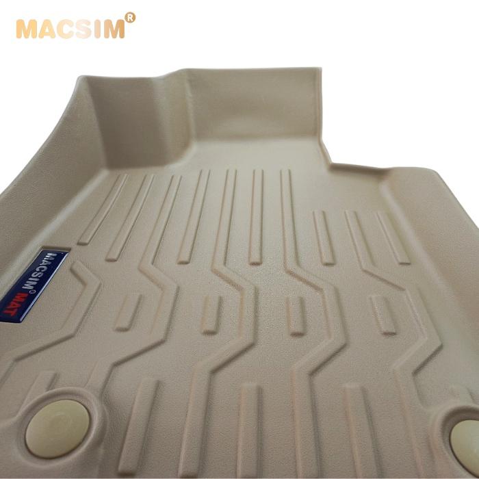 Thảm lót sàn xe ô tô Mercedes GLC 2016 -2020 Nhãn hiệu Macsim chất liệu nhựa TPV cao cấp màu be