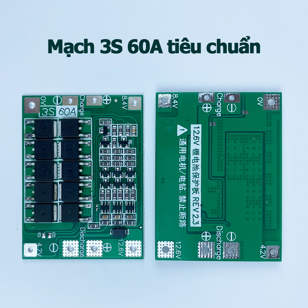 Bảng mạch cân bằng bảo vệ pin Li-ion 3S 4S 40A 60A BMS 18650 11.1V 12.6V 14.8V 16.8V