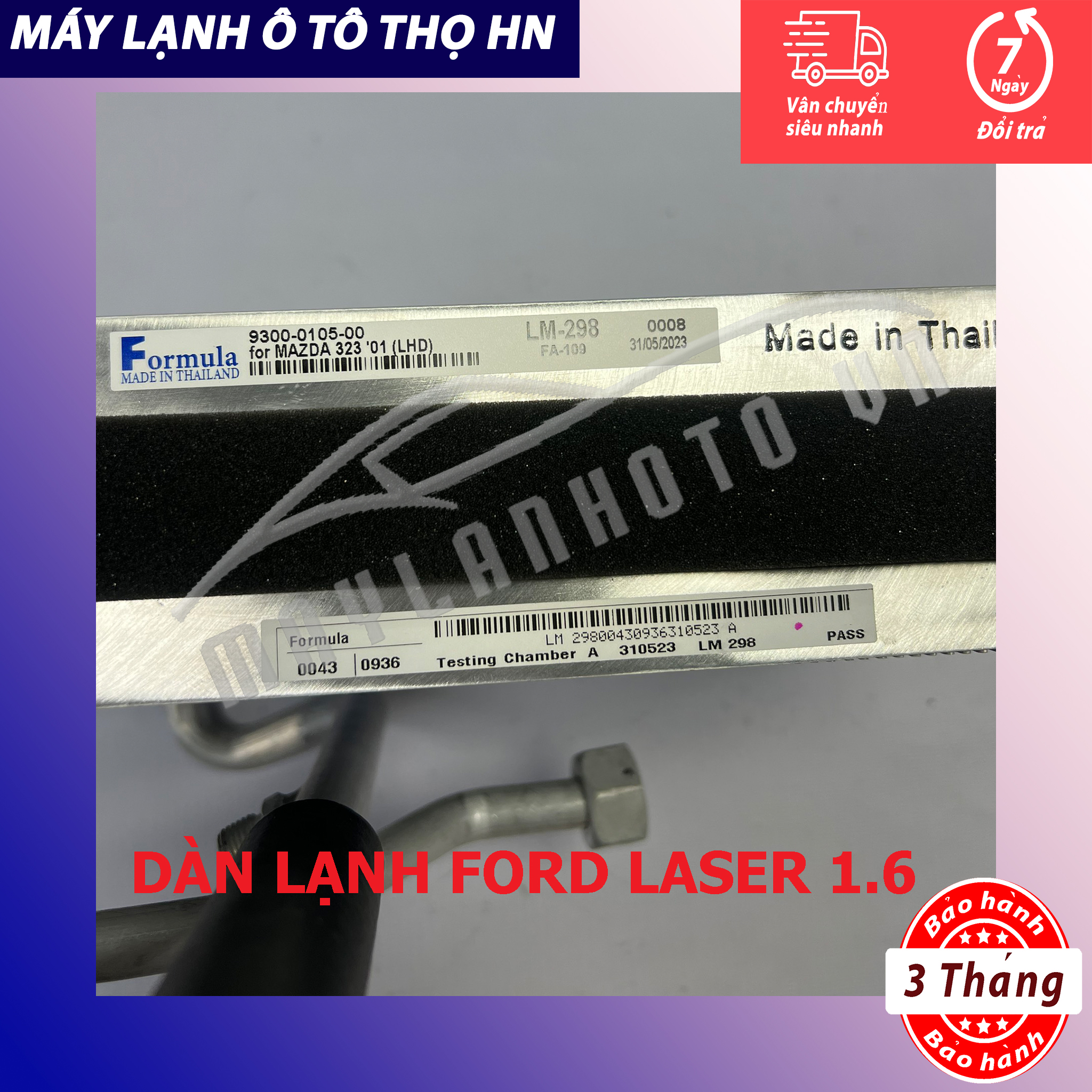 Dàn lạnh Mazda 323 - Ford Laser 1.6 1998 1999 2000 2001 2002 Hàng xịn Thái Lan 98 99 00 01 02