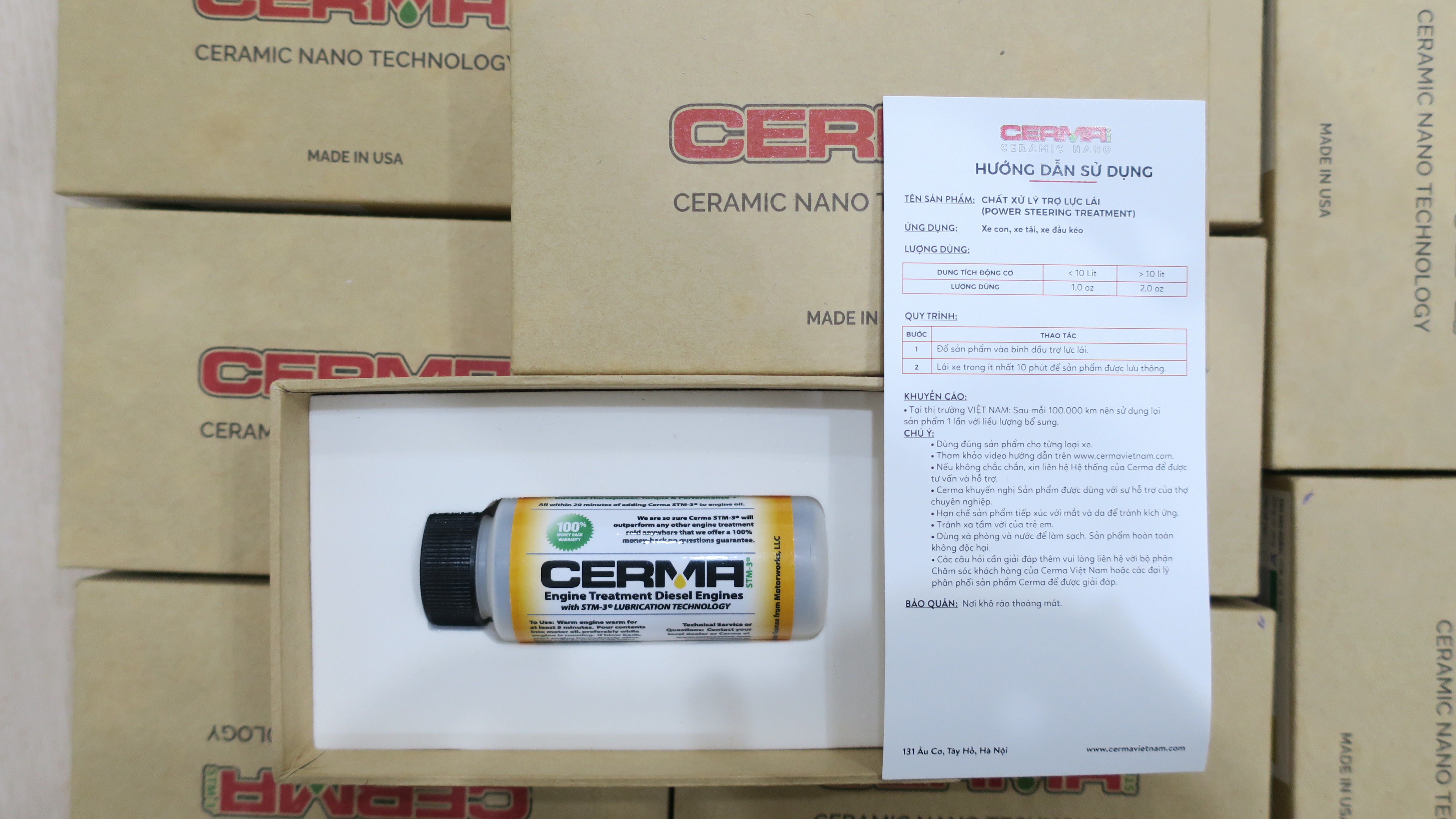 Chất xử lý động cơ Diesel Cerma dành cho ô tô (Engine Treatment-Diesel) - 4.0oz