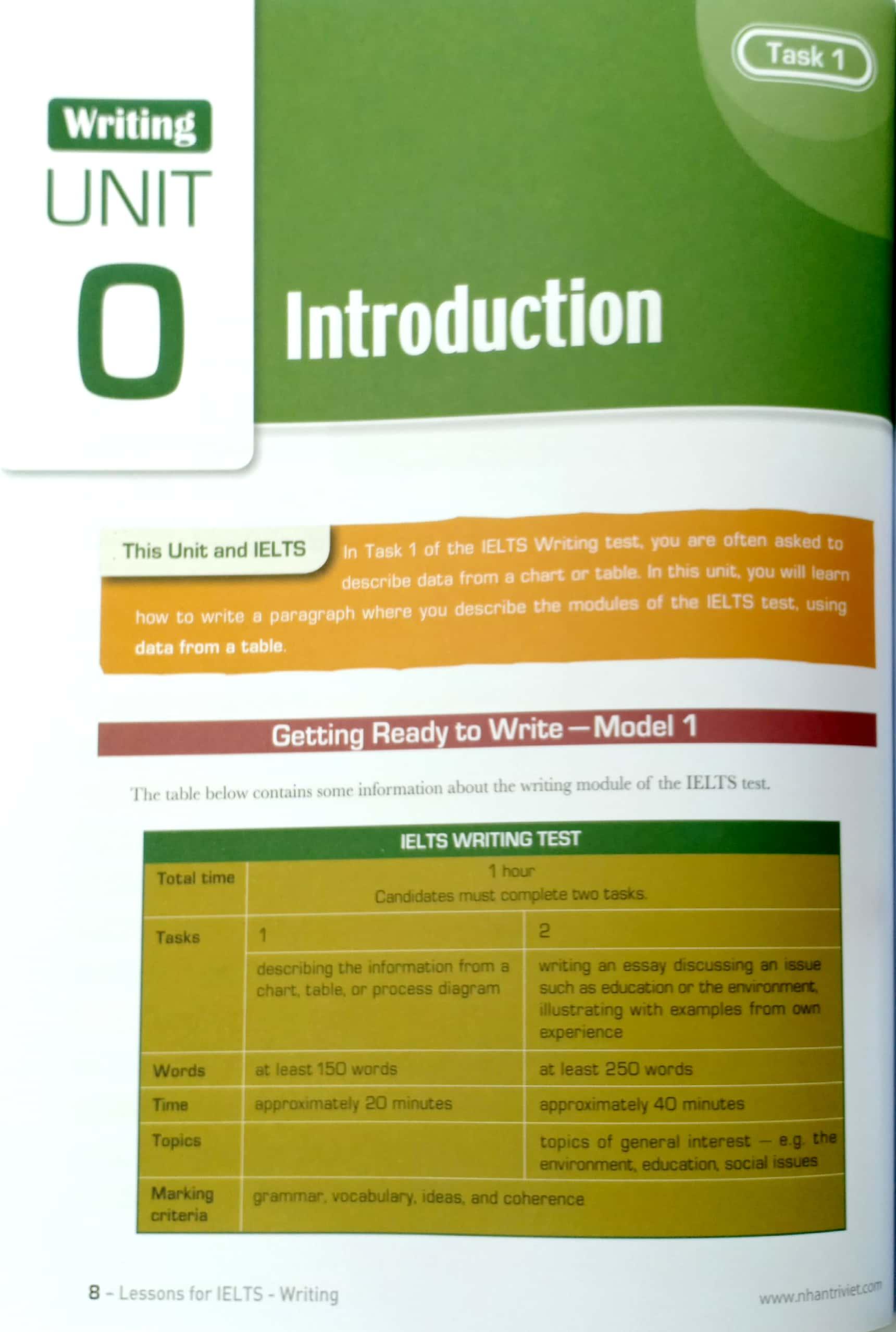 Sách Lessons For IELTS Writing (Tái Bản)