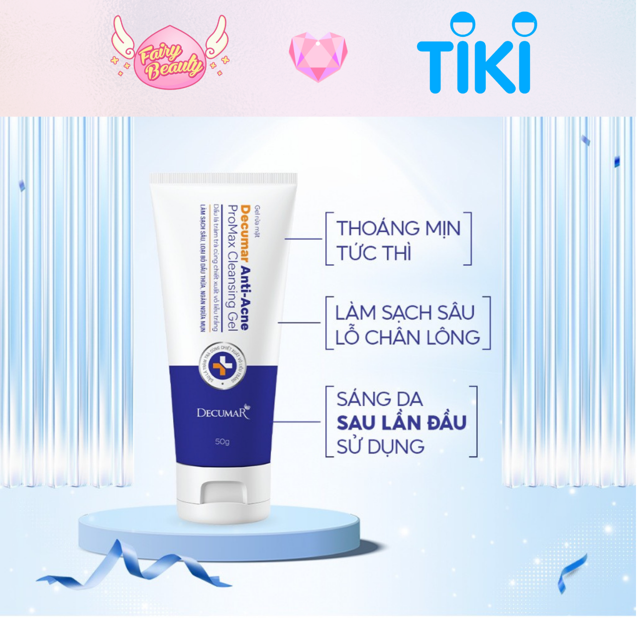 [DECUMAR] Bộ Đôi Mini Ngăn Ngừa & Giảm Mụn Tối Ưu (Anti - Acne Promax Cleansing Gel 100g & Promax Cream 7g)
