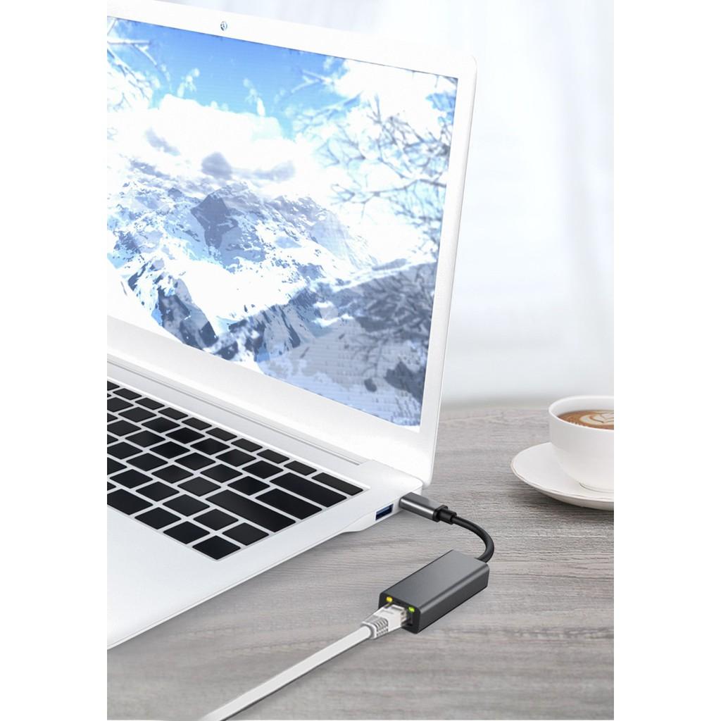 Cáp Type-C to Lan kết nối Mạng cho Điện thoại, Máy tính chất lượng cao