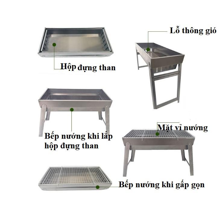 bếp nướng dã ngoại size to 58x20x40 cm