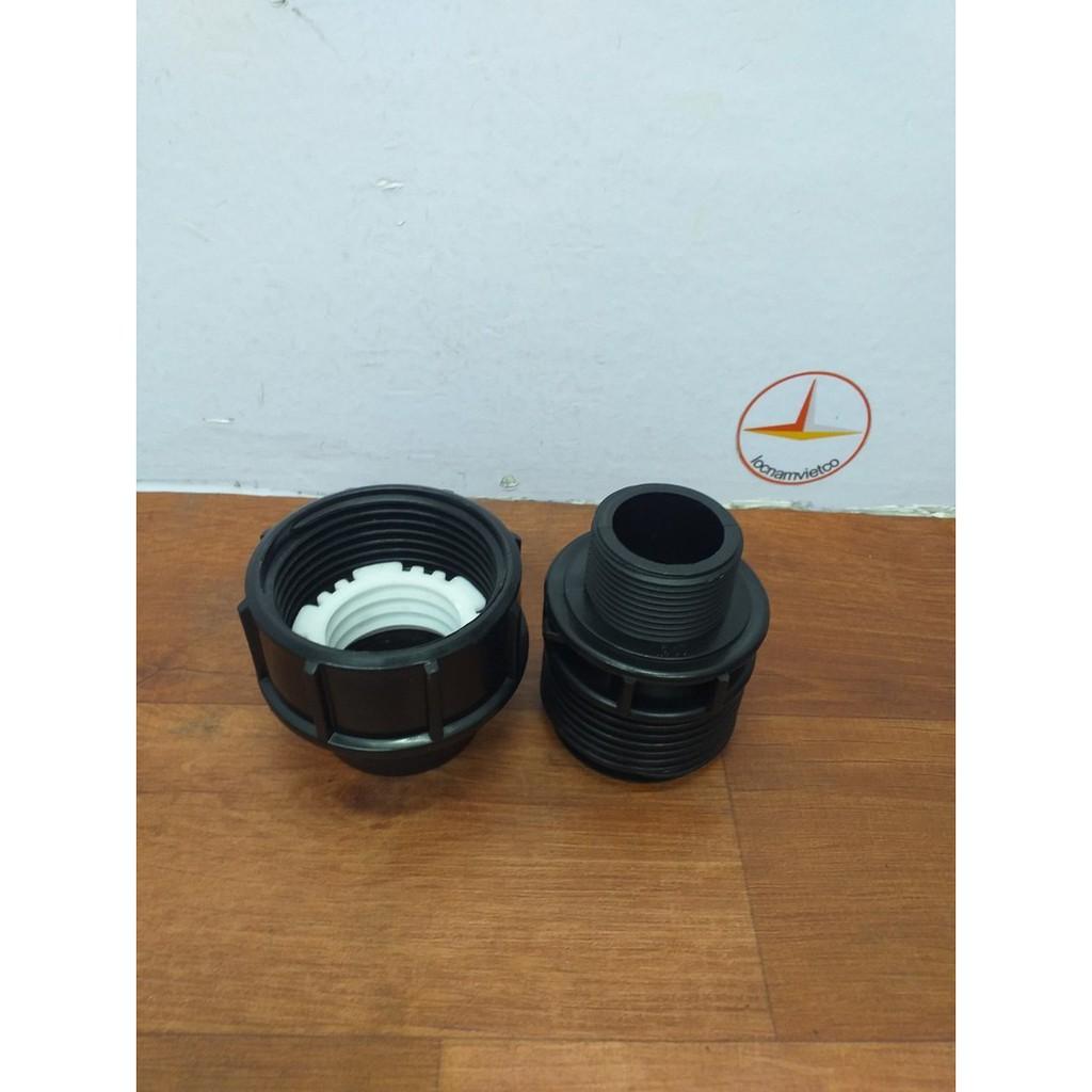 Nối ren ngoài HDPE 50 x 1-1/2" dùng cho nước máy áp lực cao