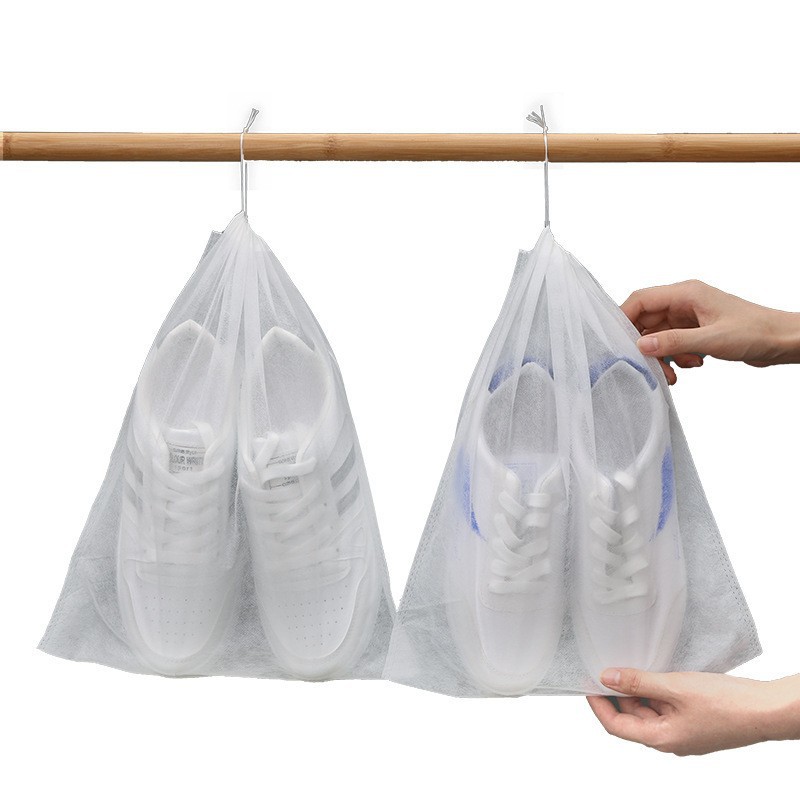 Túi Đựng Giày Miệng Có Dây Rút Vải Không Dệt Đa Năng, Đựng Đồ Tiện Dụng